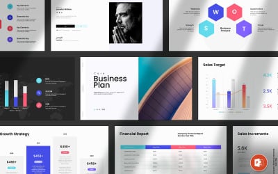 Layout del modello di PowerPoint per un piano aziendale intelligente