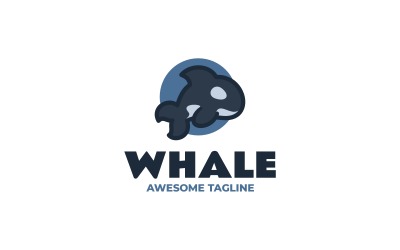 Logo moderno piatto della balena 89