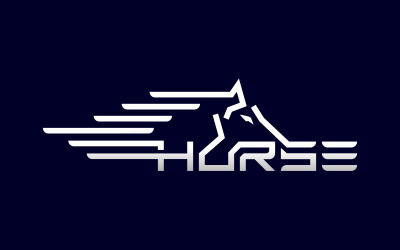 Logo Wordmark Horse Logo Design Logistico Logo Trasporto Merci Logo Consegna Espressa Logo Spedizione Autotrasporti