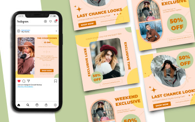 Modello di post Instagram per saldi di moda 430