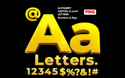 BUCHSTABEN, GOLD Groß- und Kleinbuchstaben,