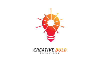 Creative Bulb logo concept vector. Creative Technology Logo design concept  14