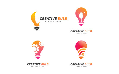 Creative Bulb logo concept vector. Creative Technology Logo design concept  17