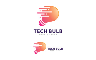 Creative Bulb logo concept vector. Creative Technology Logo design concept  1