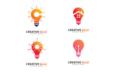 Creative Bulb logo concept vector. Creative Technology Logo design concept  20