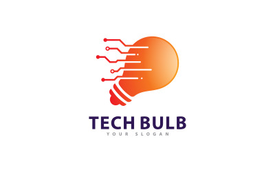 Creative Bulb logo concept vector. Creative Technology Logo design concept  2
