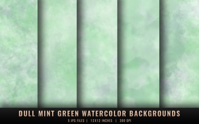 Dull Mint Green Watercolor Backgrounds