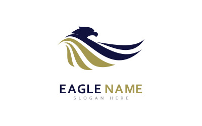 Eagle Logo Design Vector Eagle wings vektorsymbol Mallillustration 1