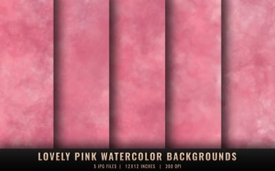Lovely Pink Watercolor Backgrounds