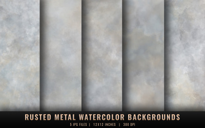 Rusted Metal Watercolor Backgrounds