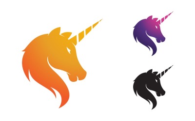 Schönheit Pferd Einhorn Logo Symbol Vektor Illustration Design Vorlage v.15