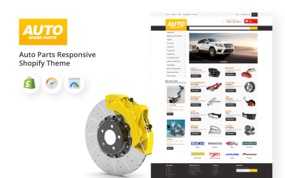 Auto części zamienne Responsywne Motyw Shopify
