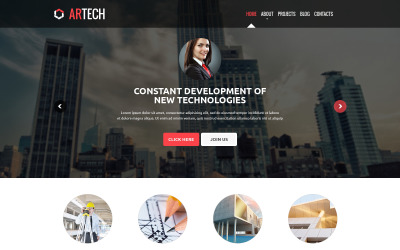 Modèle de site Web réactif pour entreprise de construction