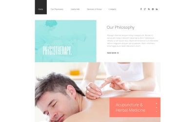 Modelo de site responsivo para reabilitação