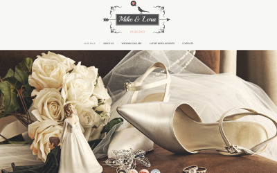 Plantilla web para sitio web de álbum de boda