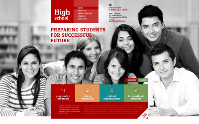Plantilla Web Responsive para Sitio de Universidades #47793