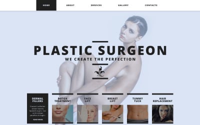 Responsieve websitesjabloon voor plastische chirurgie
