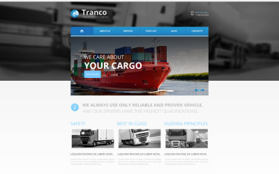 Template Moto CMS HTML #47740 per Un Sito di Autotrasporti