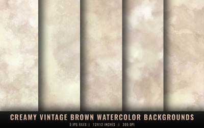 Creamy Vintage Brown Watercolor Backgrounds