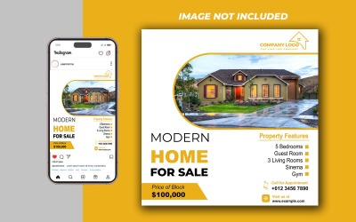 Editable Property Promotion Post Template PSD for Social Media – Ideal for Realtors &amp;amp; Brokers