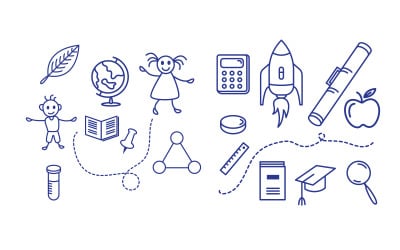 Education Back to school element  icon vector illustration design v.5