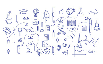 Education Back to school element  icon vector illustration design v.6