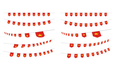 Ikona polityczna Dnia Niepodległości Wietnamu projekt ilustracji v.5