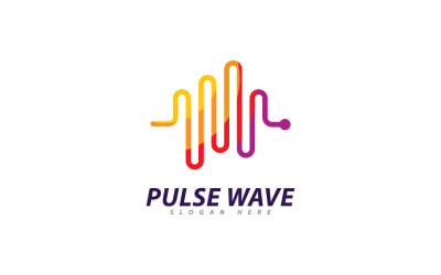 Logo Pulse Wave Vector. Kreatywny szablon projektu logo koncepcji fal dźwiękowych 0