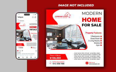 Luxury Property Social Media Template for Realtors and Agents – Photoshop PSD Design