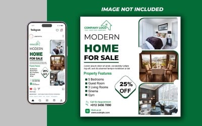 Plantilla PSD de publicación de Facebook sobre bienes raíces de alta calidad: diseño editable inteligente para agentes inmobiliarios