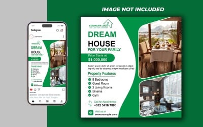 Real Estate Sale Promotion PSD Template – Social Media Post for Realtors &amp;amp; Brokers
