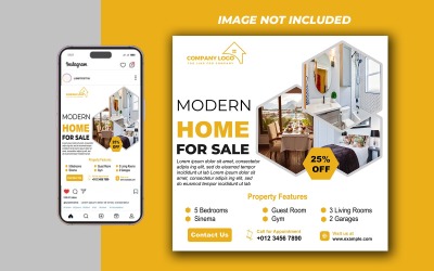 Real Estate Social Media Banner PSD – Editable Template for Property Listings and Promotions