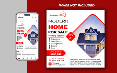 Real Estate Social Media Post Template in PSD - 114