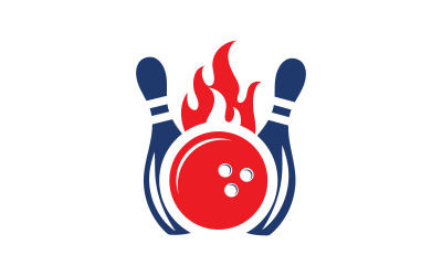 Sport Bowling icon logo Template vector illustration design v.6
