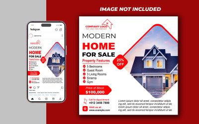 Stylish Real Estate Social Media Post for Housing Promotions – PSD Format Fully Editable