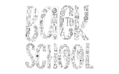 Tillbaka till skolan Utbildning element ikon vektor illustration design v.2
