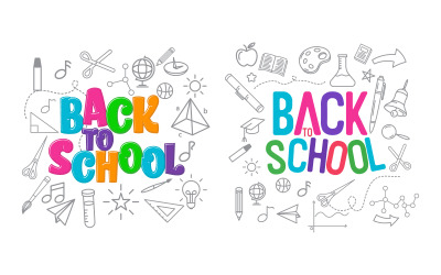 Utbildning Tillbaka till skolan element ikon vektor illustration design v.11