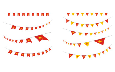 Vietnams politiska självständighetsdag ikonillustration design v.6