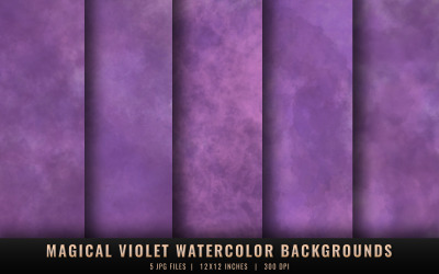 Magical Violet Watercolor Backgrounds