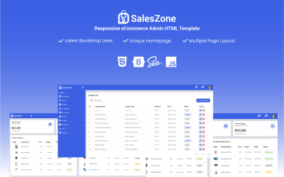 SalesZone - responsywny szablon administratora HTML eCommerce