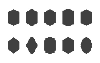 Frames in Arabic Muslim design for Ramadan Kareem design template v.3