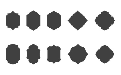 Frames in Arabic Muslim design for Ramadan Kareem design template v.4