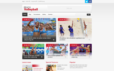 Адаптивная тема WordPress для волейбола