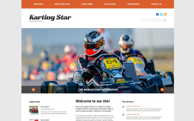 "Karting Responsive WordPress Theme" Responsive WordPress thema №47832