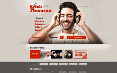 Modèle Web adaptatif pour site de DJ #47894