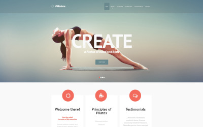 Plantilla de sitio web adaptable a fitness