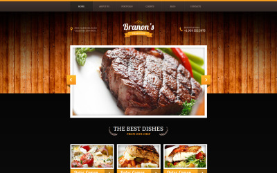 Prémium Steak Házak témakörű Moto CMS HTML sablon 47824