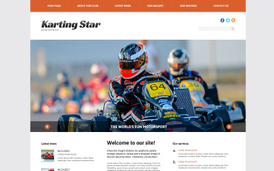 Responsief WordPress-thema voor Karting