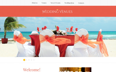 Responsiv webbplatsmall för bröllopsplanerare