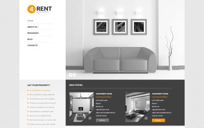 Responsive WordPress-Theme der Immobilienagentur